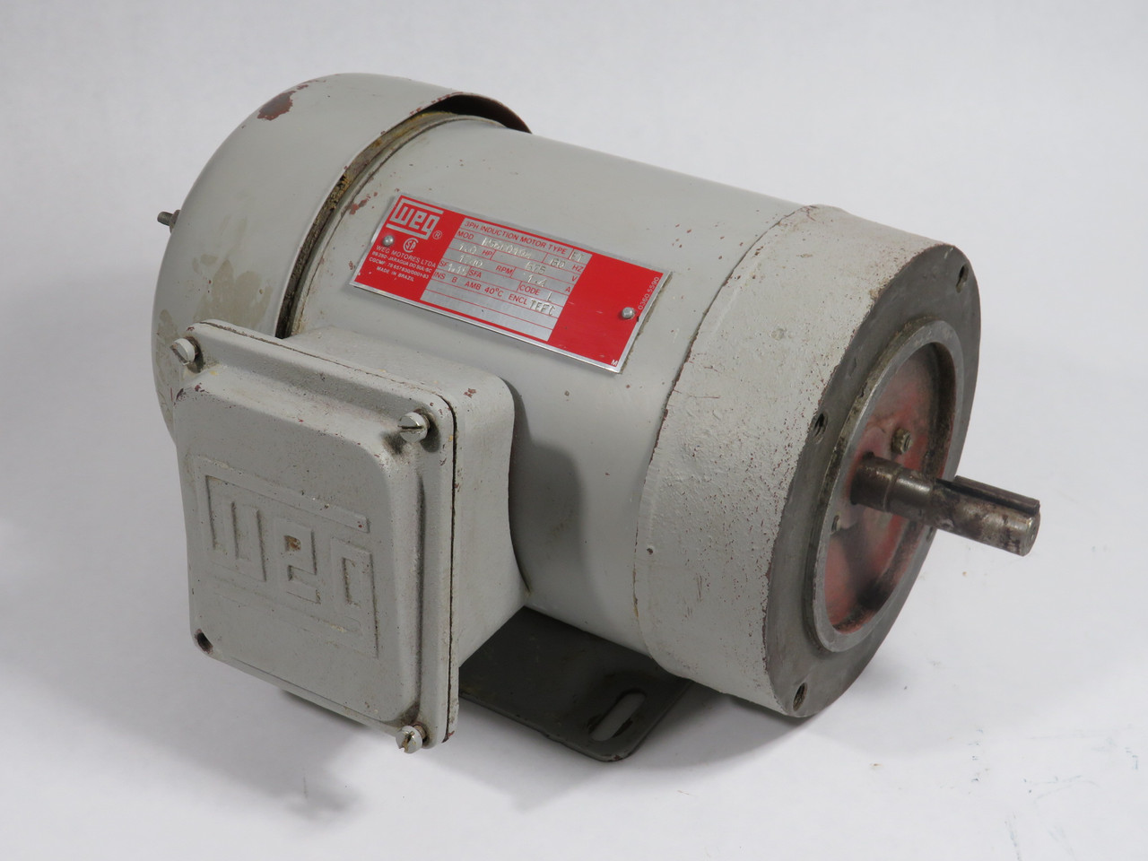 WEG B56C0194 1.0HP 1740RPM 575V TEFC 3Ph 1.4A SHELF WEAR USED