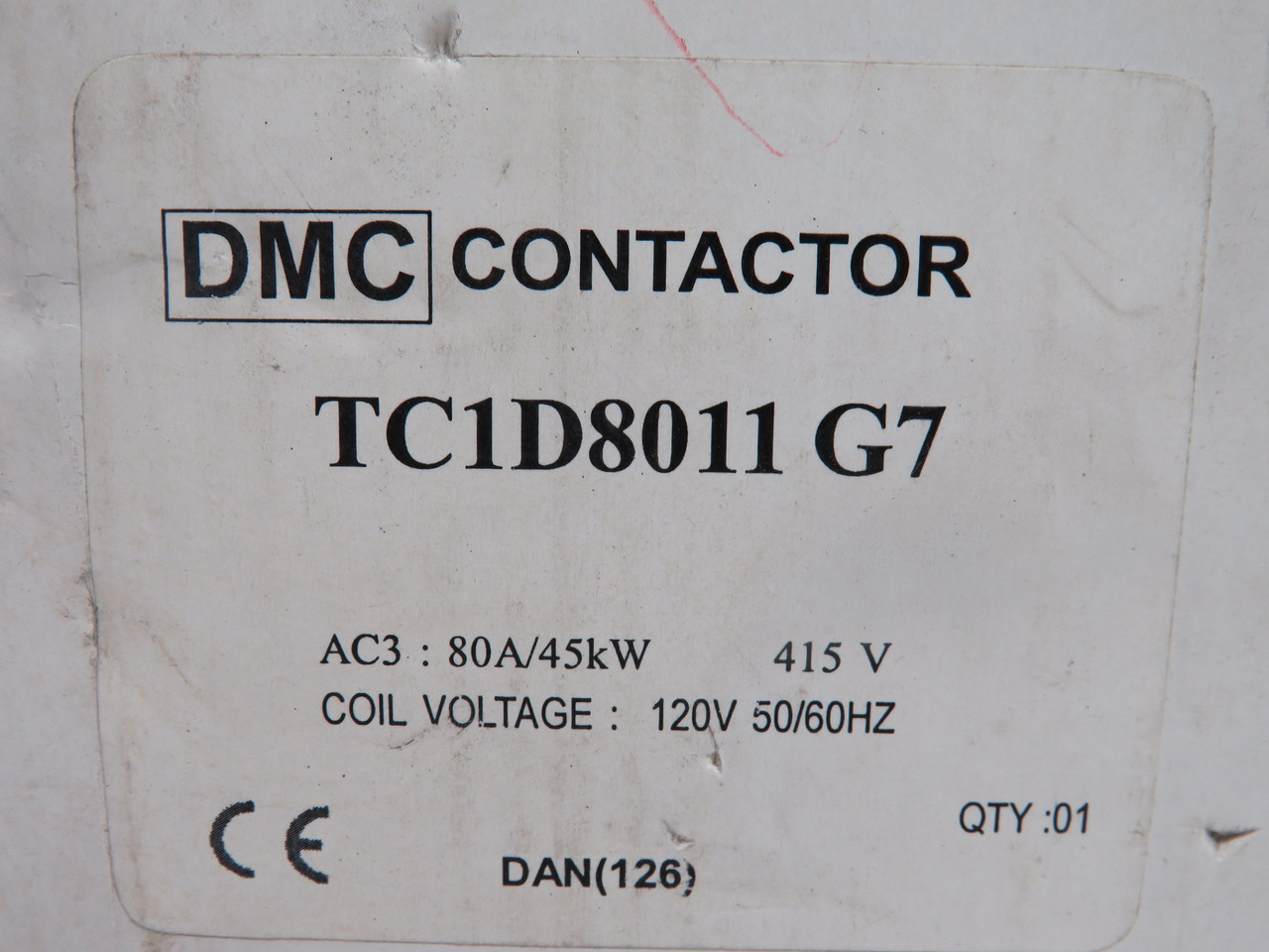 DMC TC1-D8011-G7 3-Pole Contactor 120V 50-60Hz NEW
