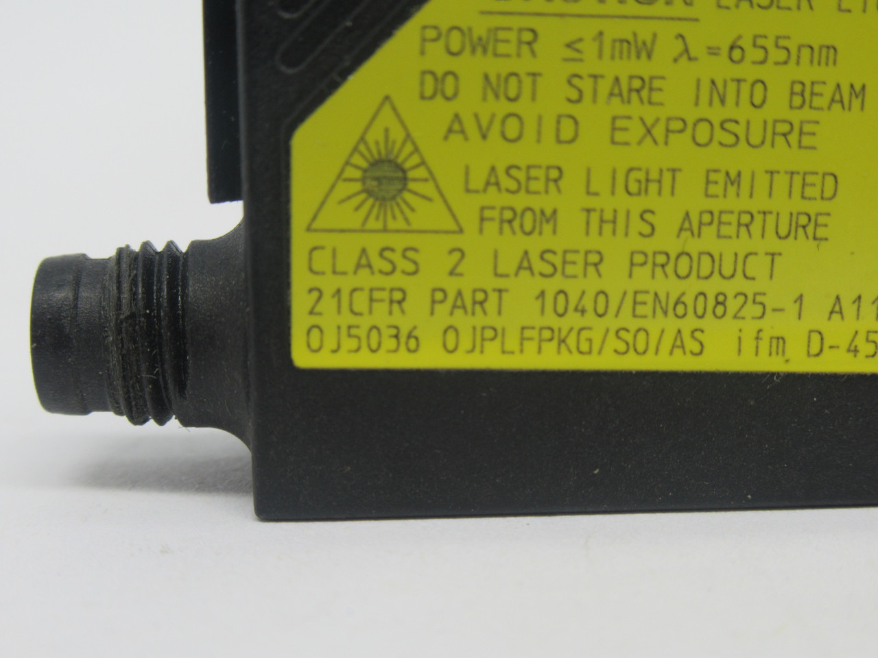 IFM OJ5036 Retro-Reflective Laser Sensor 8m Range 10-30VDC PNP USED