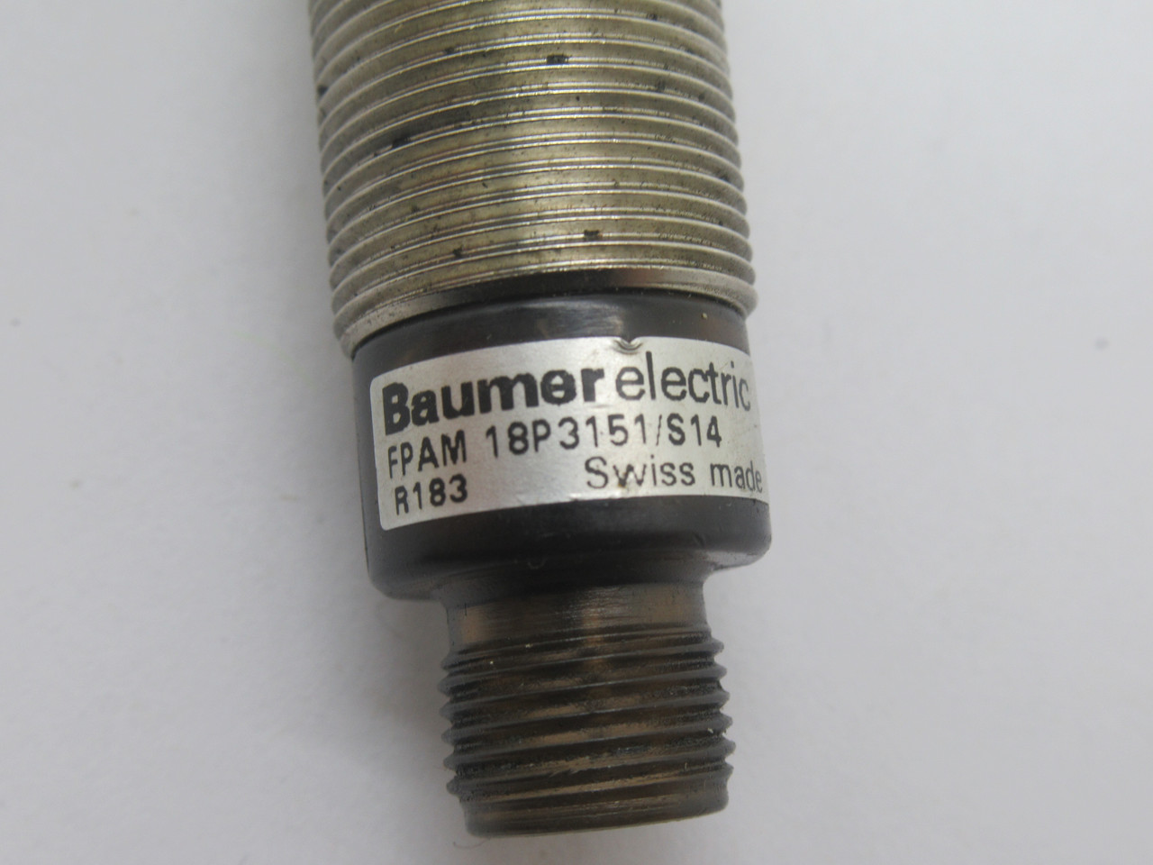 Baumer FPAM-18P3151/S14 Retro-Reflective Sensor 4m Range PNP *NO WASHER* USED