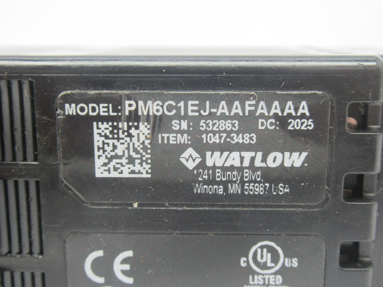 Watlow PM6C1EJ-AAFAAAA Panel Mount Multifunction Controller 100-240VAC USED