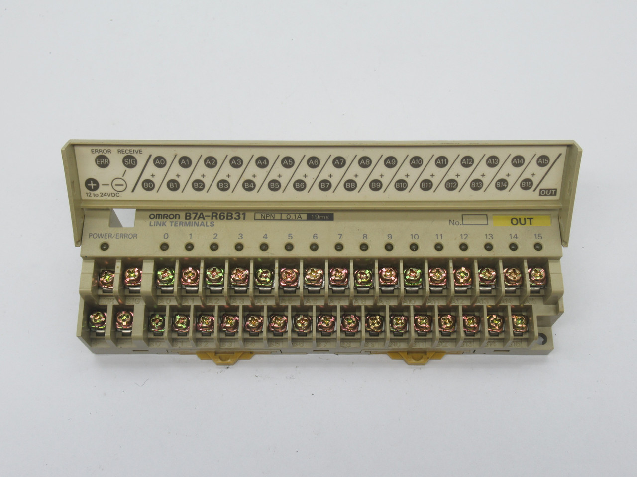 Omron B7A-R6B31 Link Terminal Module 16PT NPN 0.1A 19ms USED