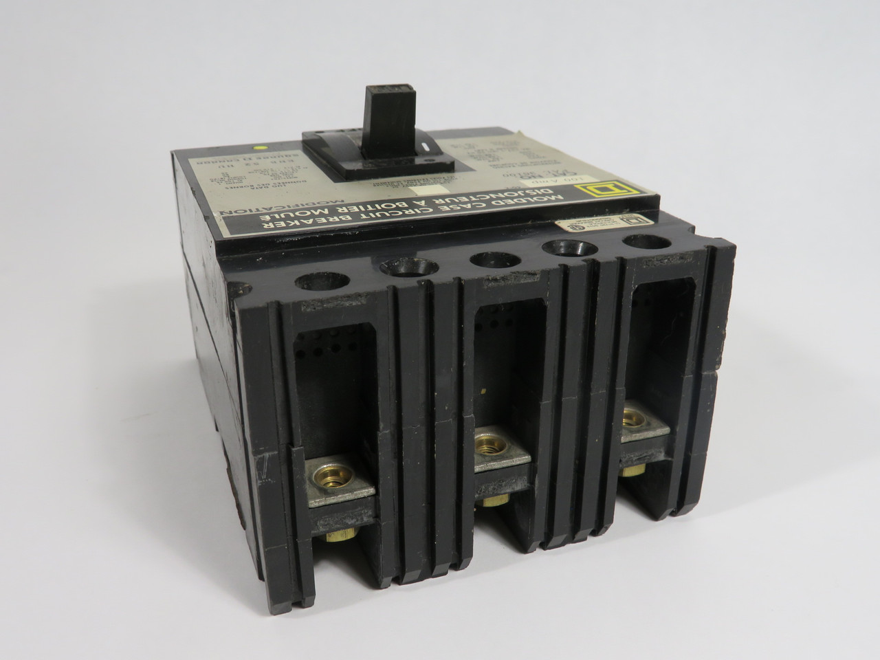 Square D FAL36100 Molded Case Circuit Breaker 100A 600V 3P MISSING SCREWS USED