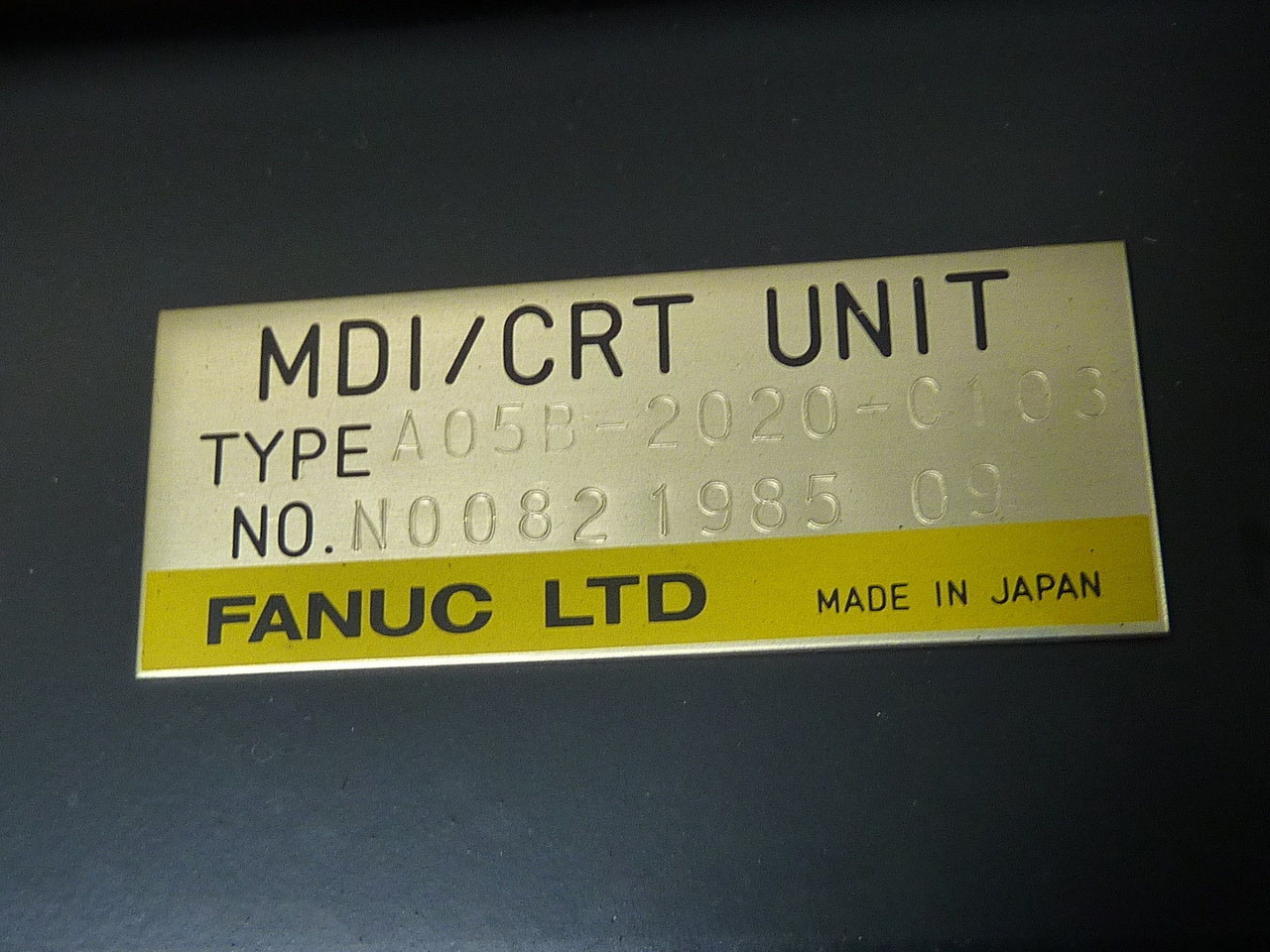 Fanuc A05B-2020-C103 CRT & Keyboard USED