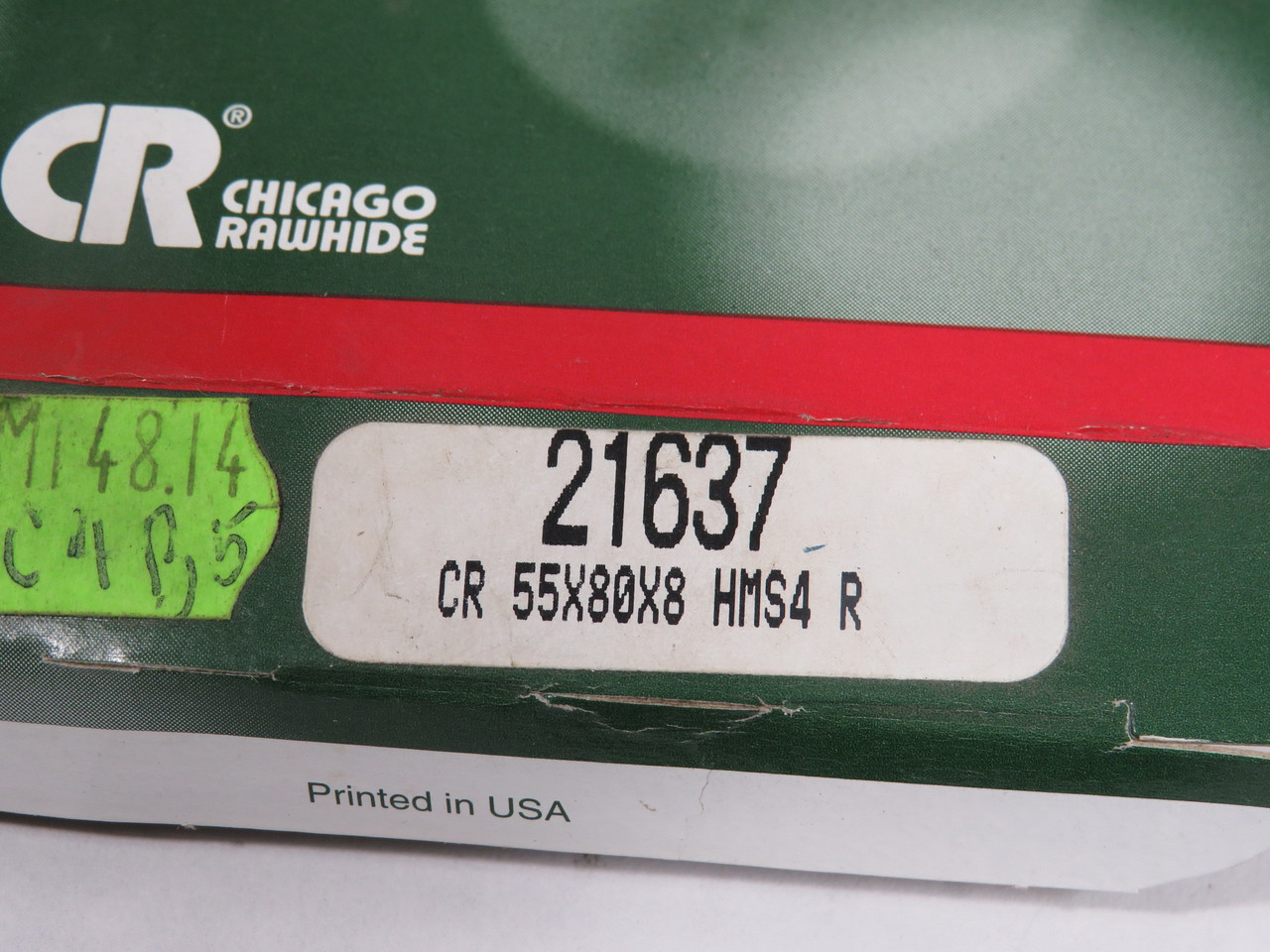 Chicago Rawhide 21637 Oil Seal 80mm OD 55mm ID 8mm W NEW