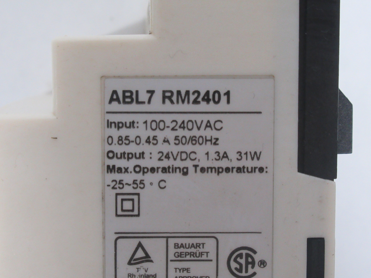 Telemecanique/Schneider Electric ABL7RM2401 Modular Power Supply 24VDC 1.3A USED