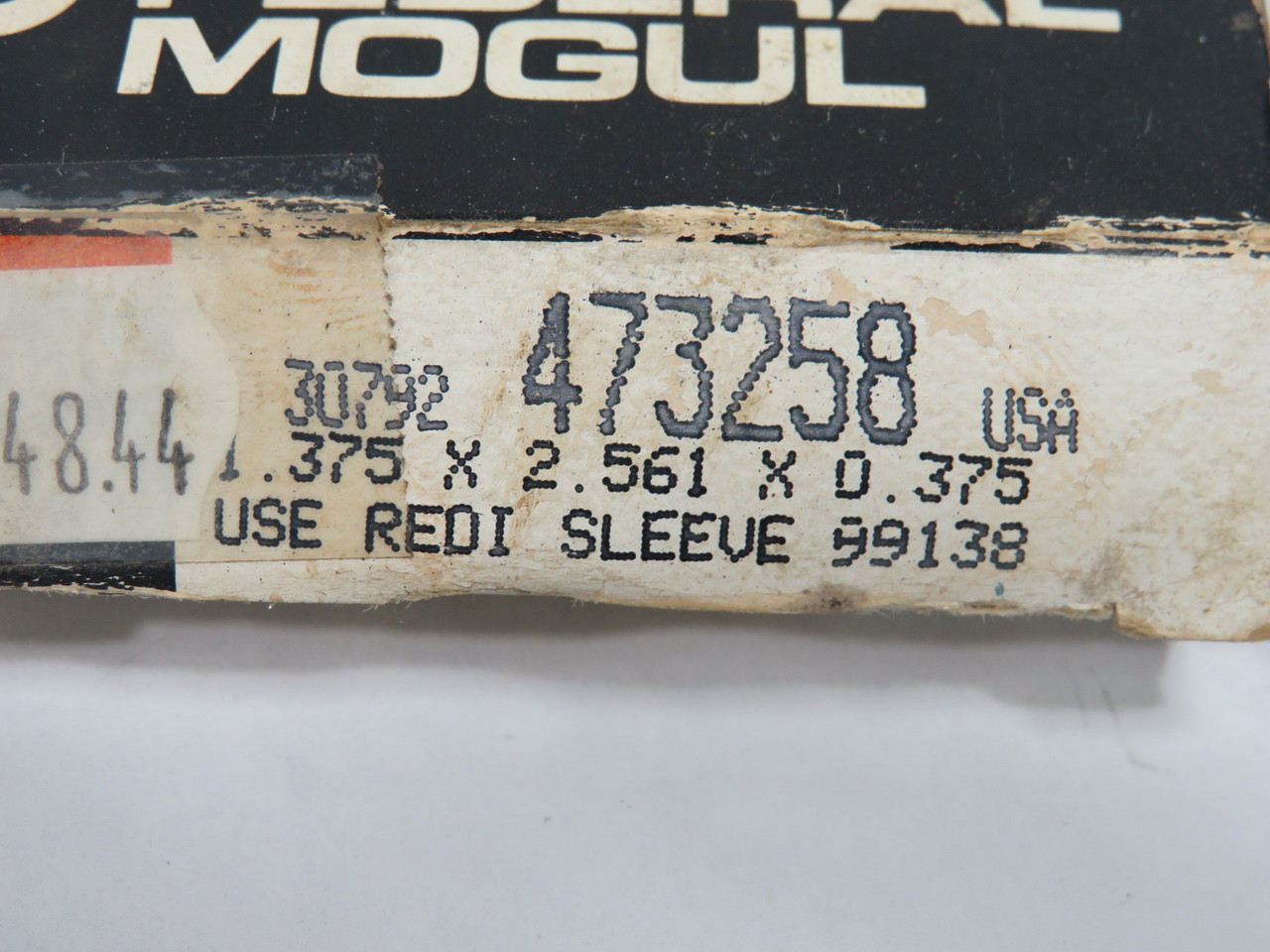 National Federal Mogul 473258 Oil Seal 2.561" OD 1.375" ID 0.375" W BOX DMG NEW
