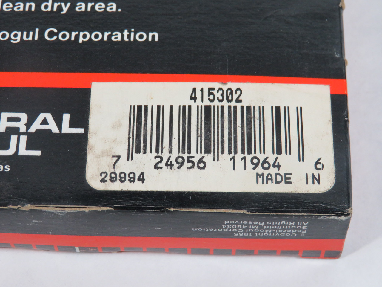 National Federal Mogul 415302 Oil Seal 3-1/2"OD 2-9/16"ID 3/8"W SHELF WEAR NEW