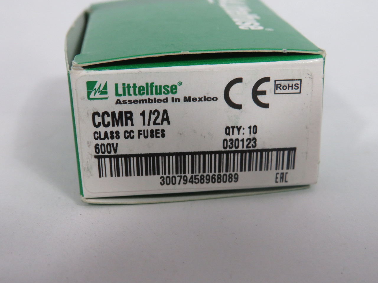 Littelfuse CCMR-1/2 Time Delay Fuse 1/2A 600V 10-Pack NEW