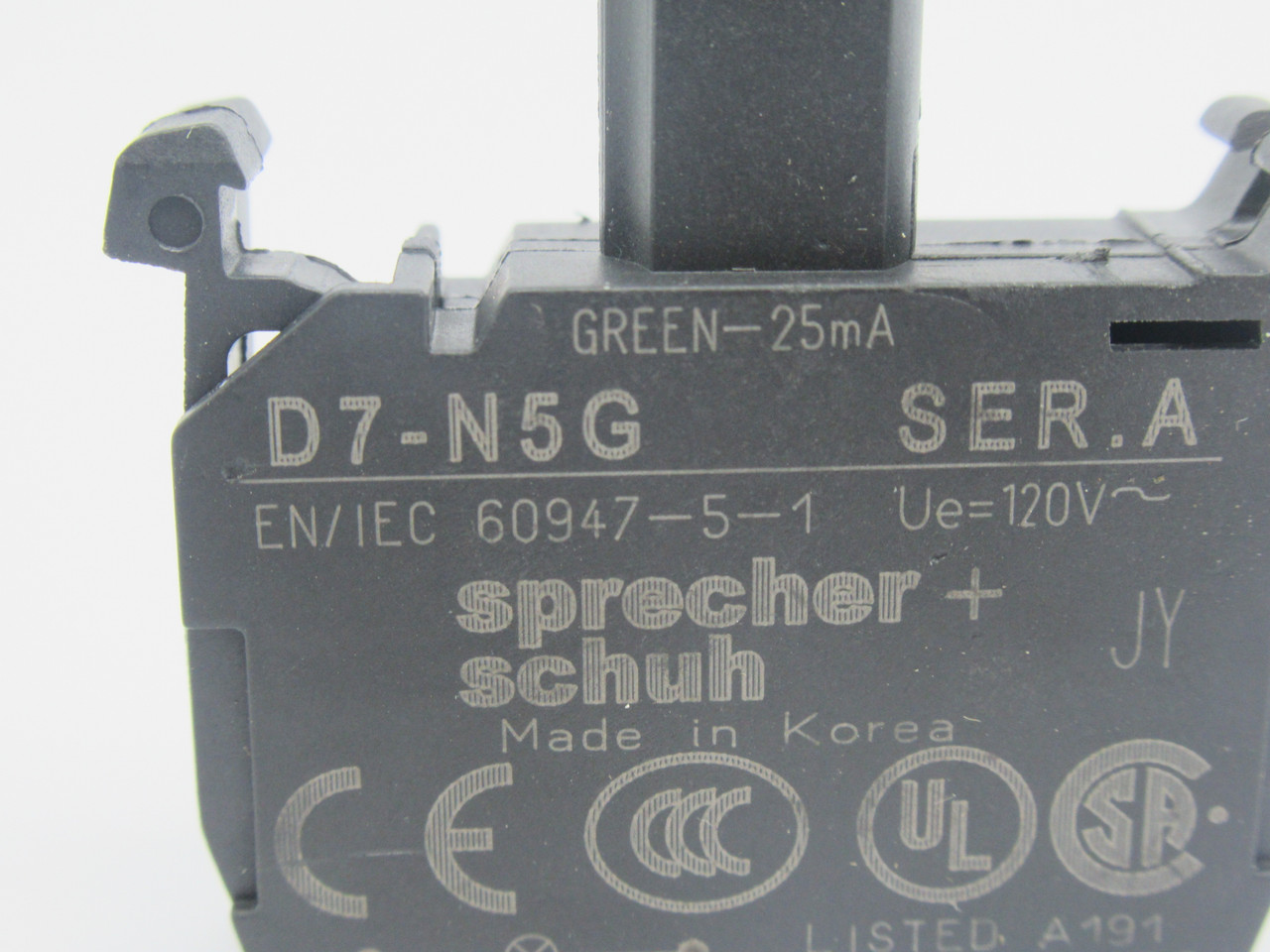 Sprecher + Schuh D7-N5G Green LED Module Ser.A 120V 25mA USED