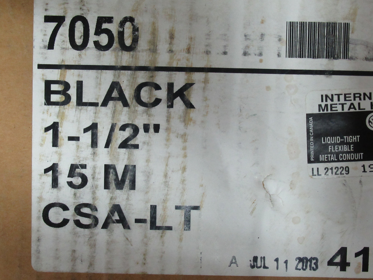 International Metal Hose Co. CSALT-1-1/2 Liquid Tight Flexible Conduit 15m NEW
