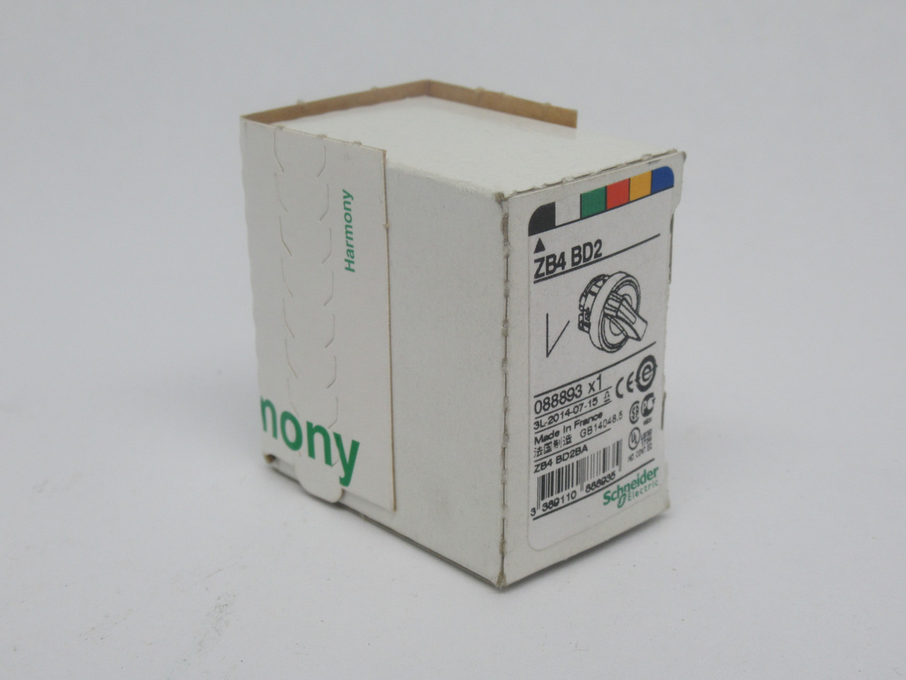 Schneider Electric ZB4BD2 Selector Switch Head 2-Position Maintained NEW