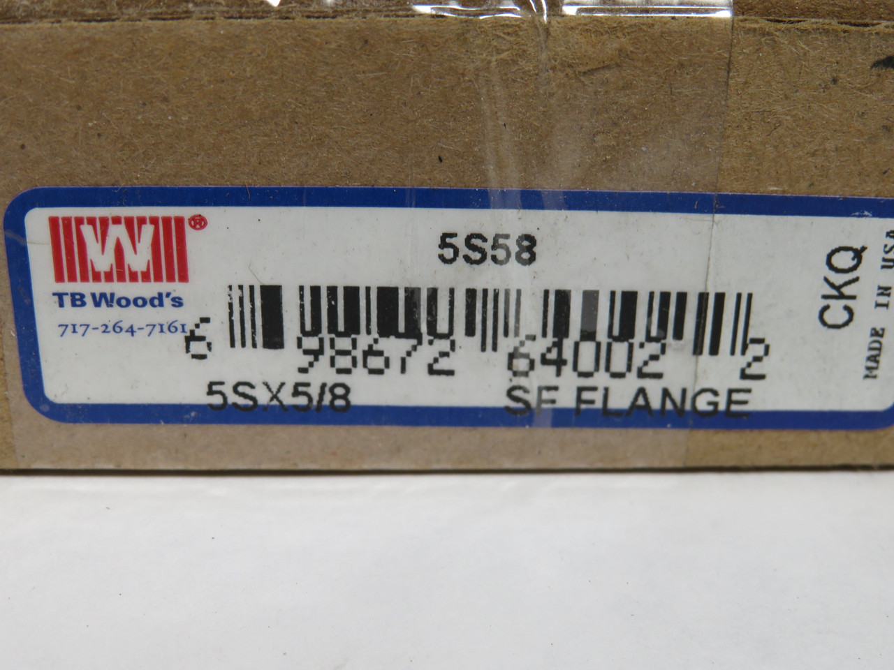 TB Wood's 5S58 Sleeve Coupling Flange 5/8" Bore 3.250"OD 1-11/32" LTB NEW