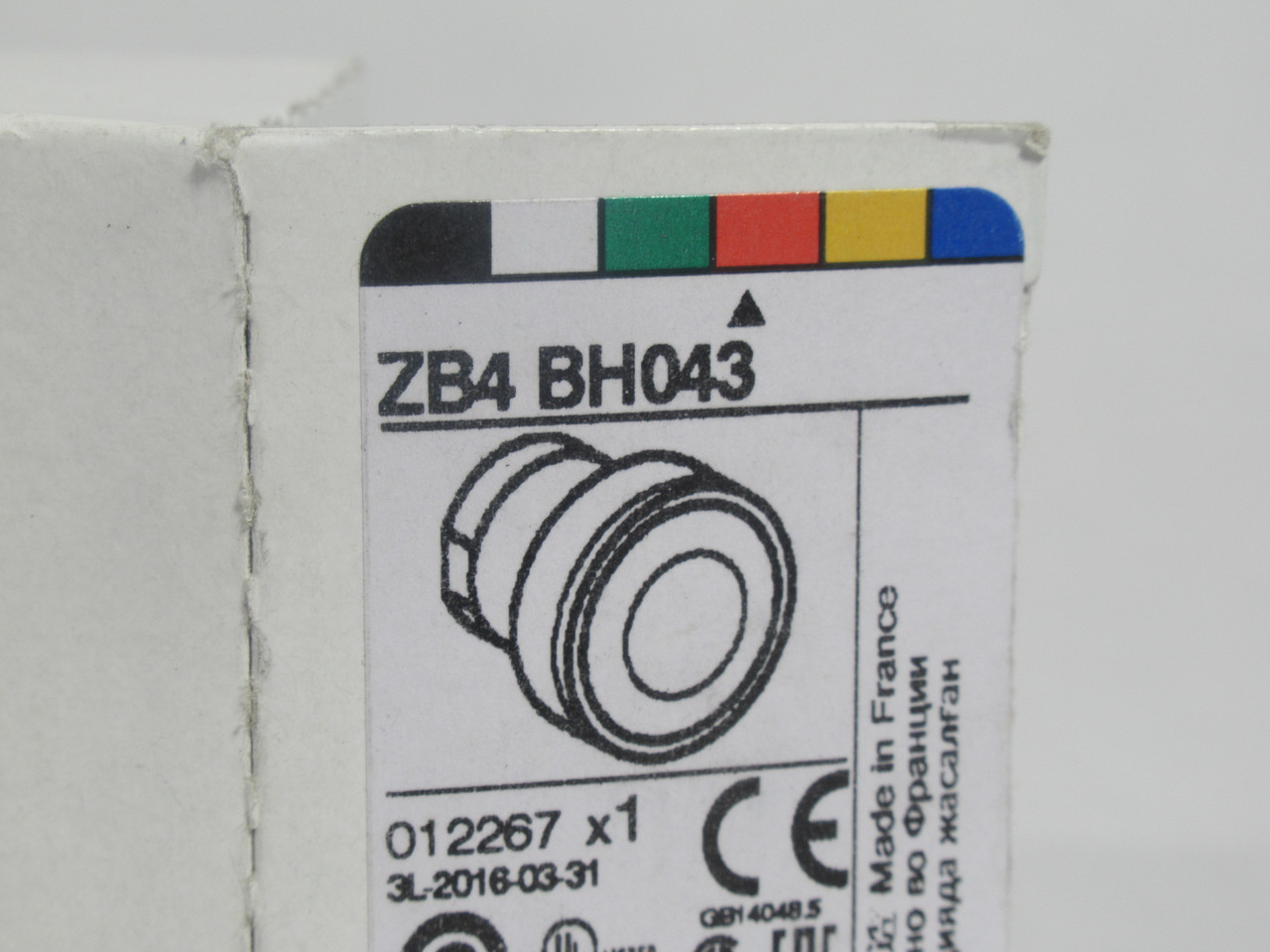 Schneider Electric ZB4BH043 Illuminated Push Button Head Red 22mm D NEW