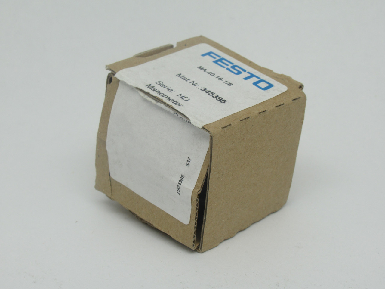 Festo 345395 MA-40-16-1/8 Manometer Pressure Gauge 0-16Bar 0-232Psi 40mm D NEW