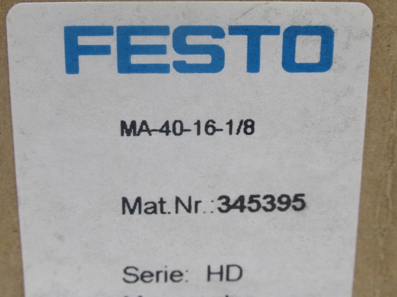 Festo 345395 MA-40-16-1/8 Manometer Pressure Gauge 0-16Bar 0-232Psi 40mm D NEW