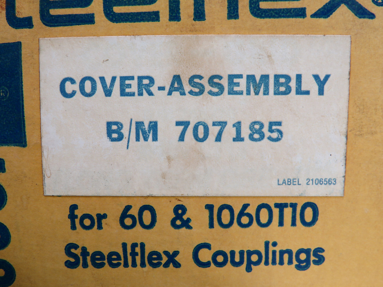 Falk 707185 Steelflex Cover Assembly for 60 & 1060T10 MISSING HARDWARE NEW