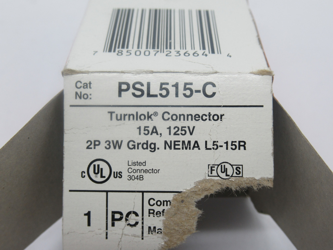 Pass & Seymour Legrand PSL515-C Turnlok Connector 15A 125V 2P 3W DAMAGED BOX NEW