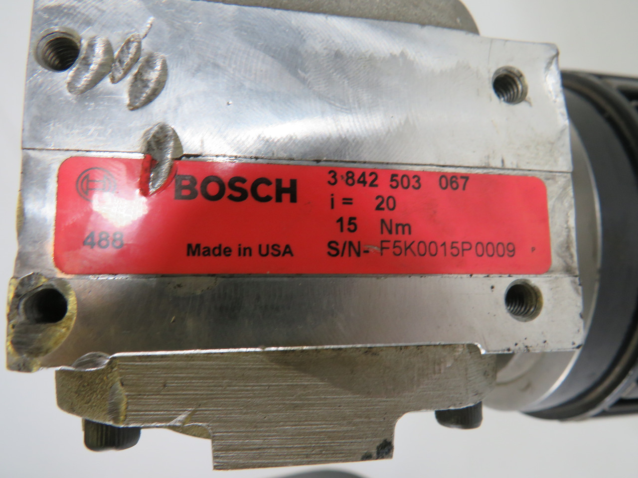 Bodine 0.21kW 1700RPM 575V 0.53A 60Hz C/W Speed Reducer & Motor Suppressor USED