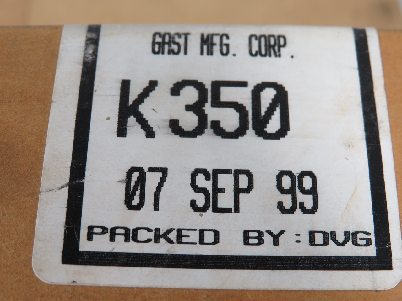 Gast K350 Service Kit for Oilless 2067/2567 Vacuum Pumps NEW