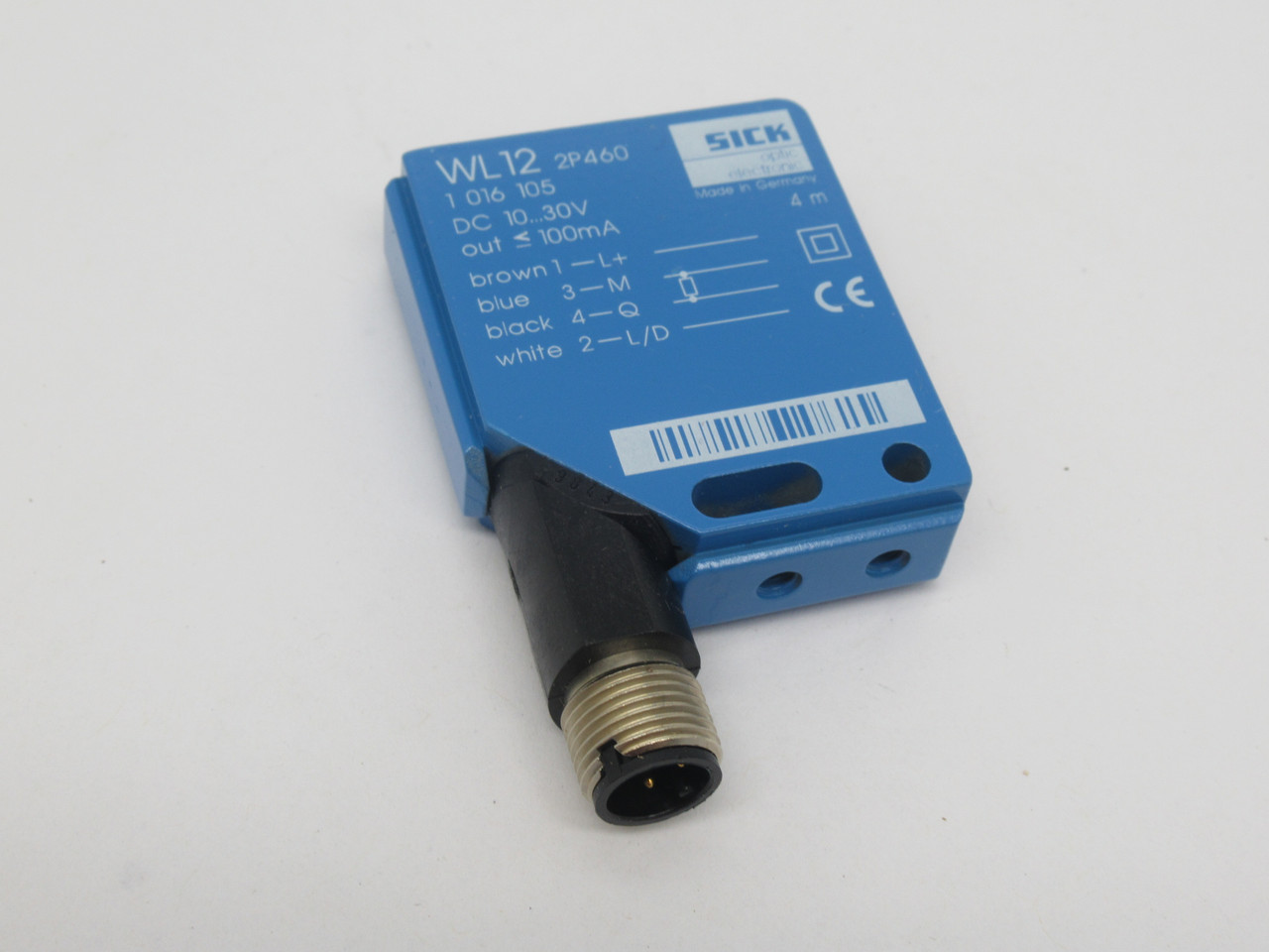 Sick WL12-2P460 1016105 Retro-Reflective Sensor 10-30VDC 100mA 4m Range USED