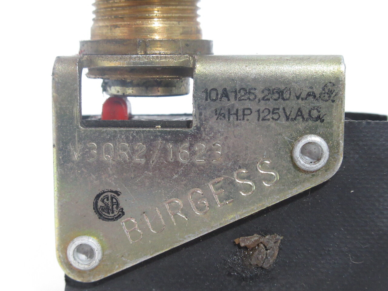 Burgess V3QR2/1623 Snap Action Limit Switch 10A@125/250VAC 1/3HP@125VAC USED