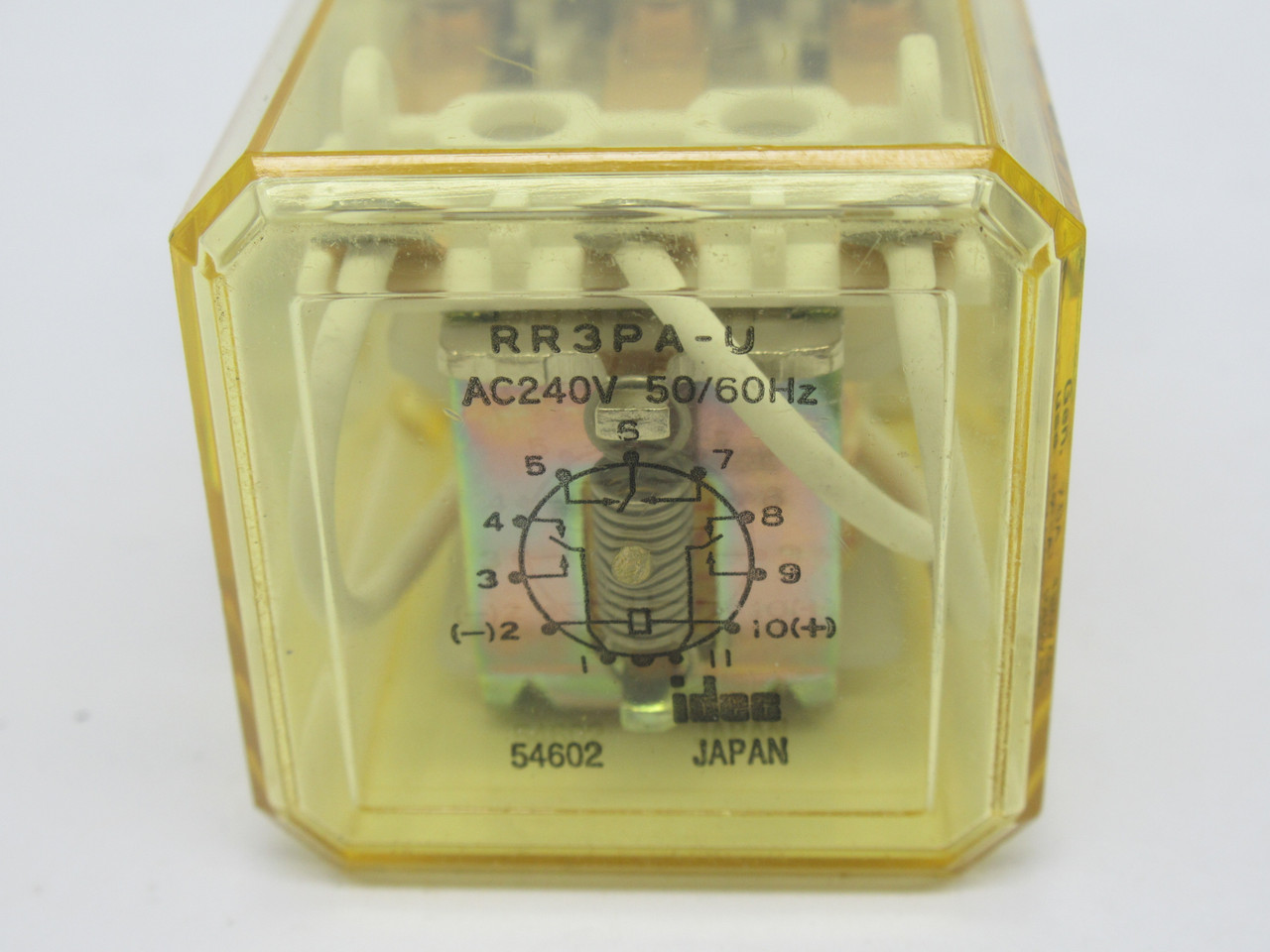 IDEC RR3PA-UAC240V Plug-In Relay 240VAC 50/60Hz 10A 11-Pin 3PDT USED