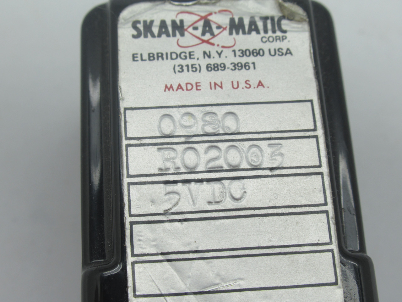 Skanamatic R02003 Plug In Relay 5VDC 8-Pin USED
