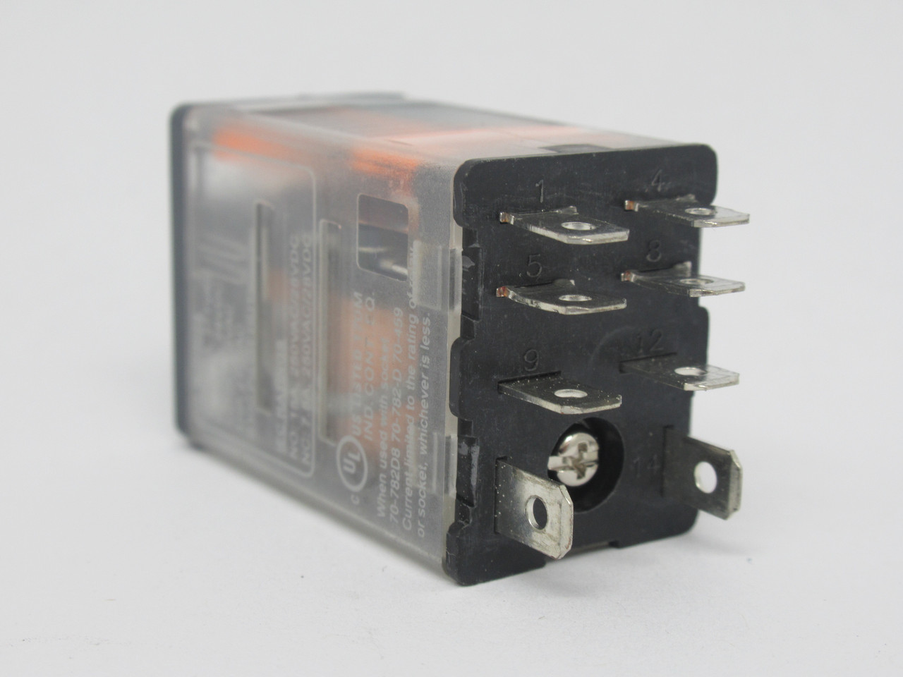 Schneider Electric 782XBXM4L-12D Plug In Relay 12VDC 15A 8-Blade USED