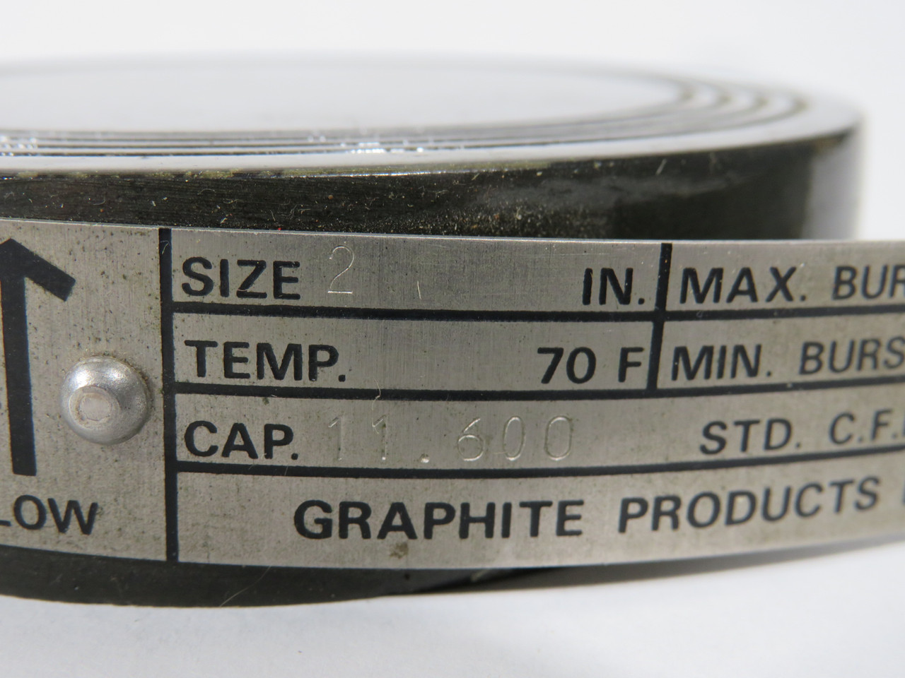 Carborundum Falls Impervious Graphite Rupture Disc 2" Size 210psi Max NOP