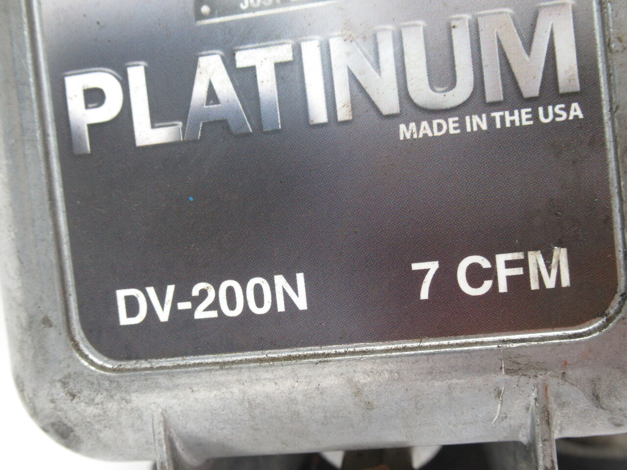 JB Platinum DV-200N Vacuum Pump C/W 1/2HP 1725RPM Motor USED
