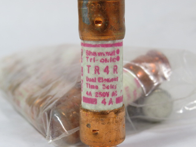 Gould Shawmut TR4R Time Delay Fuse 4A 250V Lot of 10 USED