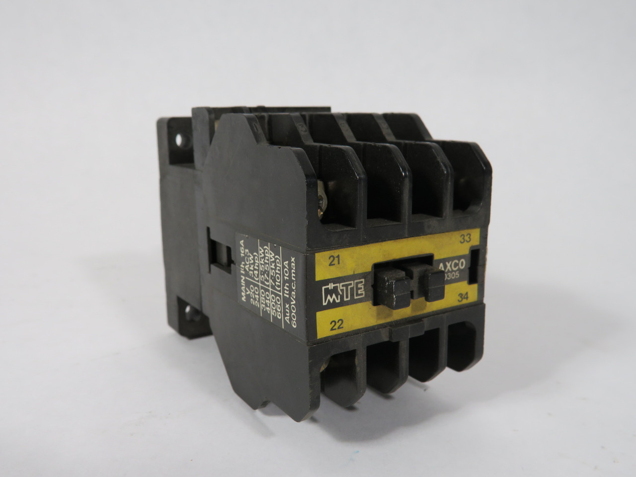 MTF AXC0-0305 Contactor 120/127V 60Hz 16A 3Ph USED
