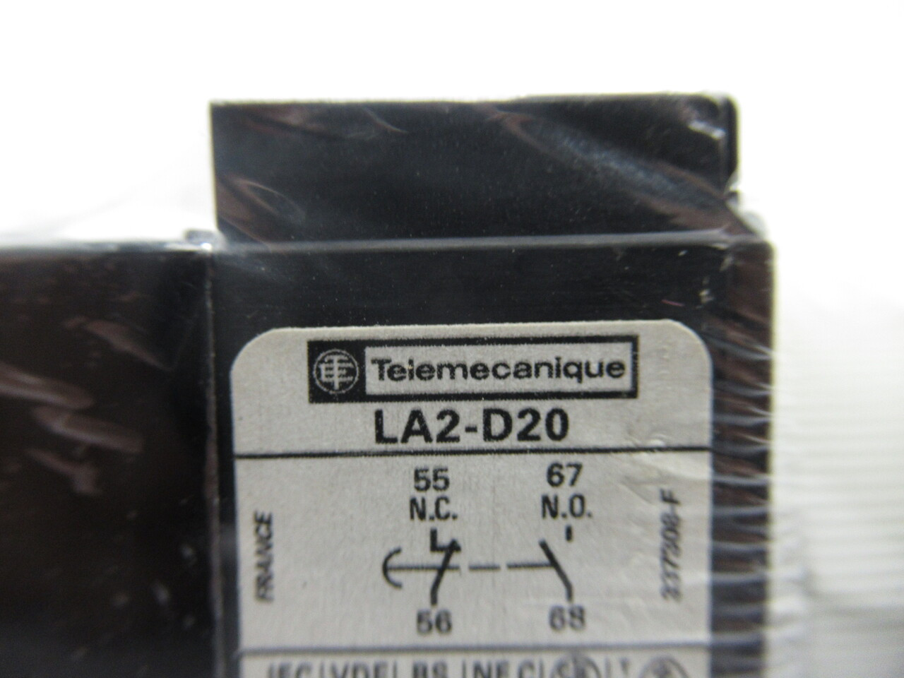 Telemecanique LA2-D20 Time Delay Module 0.1-3 Seconds Delay 10A NOP