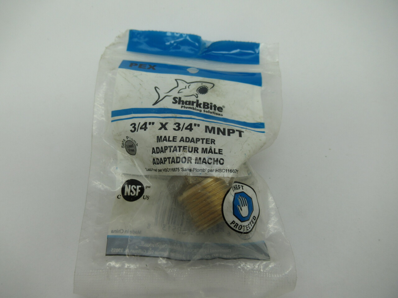 SharkBite UC134LFA PEX Male Adapter 3/4" x 3/4" MNPT NWB