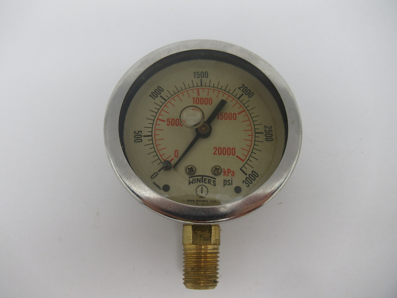 Winters Q811 Liquid Filled Pressure Gauge 0-3000Psi 63mm x 1/4"NPT NEW