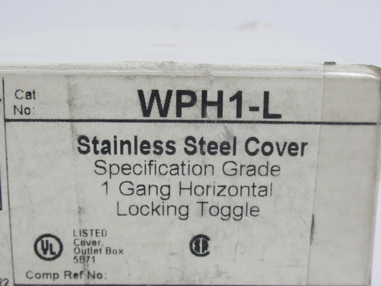 Pass & Seymour Legrand WPH1-L Locking Toggle Cover Plate *DAMAGED BOX* NEW