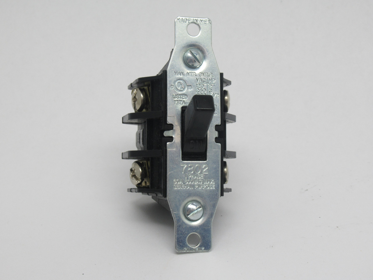 Pass & Seymour Legrand 7802 Manual Motor Toggle Switch 2Pole 1PH 30A 600VAC USED