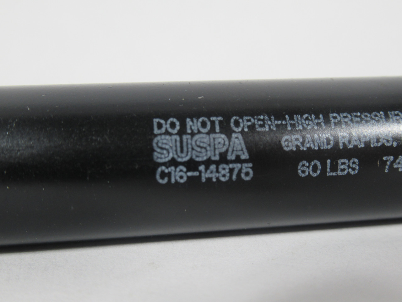 Suspa C16-14875 Gas Spring 8-1/4" Stroke 18-5/8" Length 60Lb Force USED