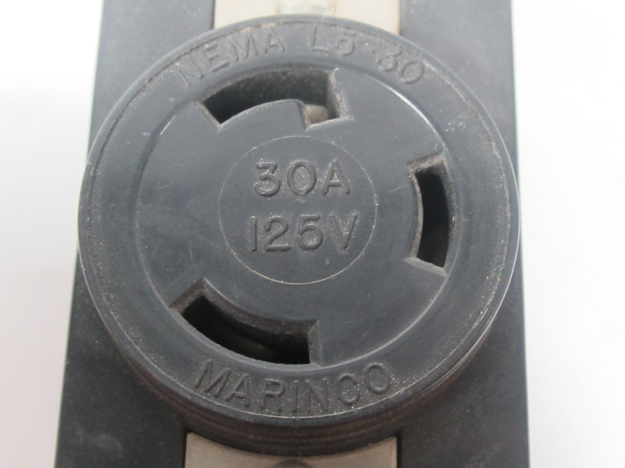 Marinco 305CRRB Locking Receptacle 30A 125V 3W 2P Black USED