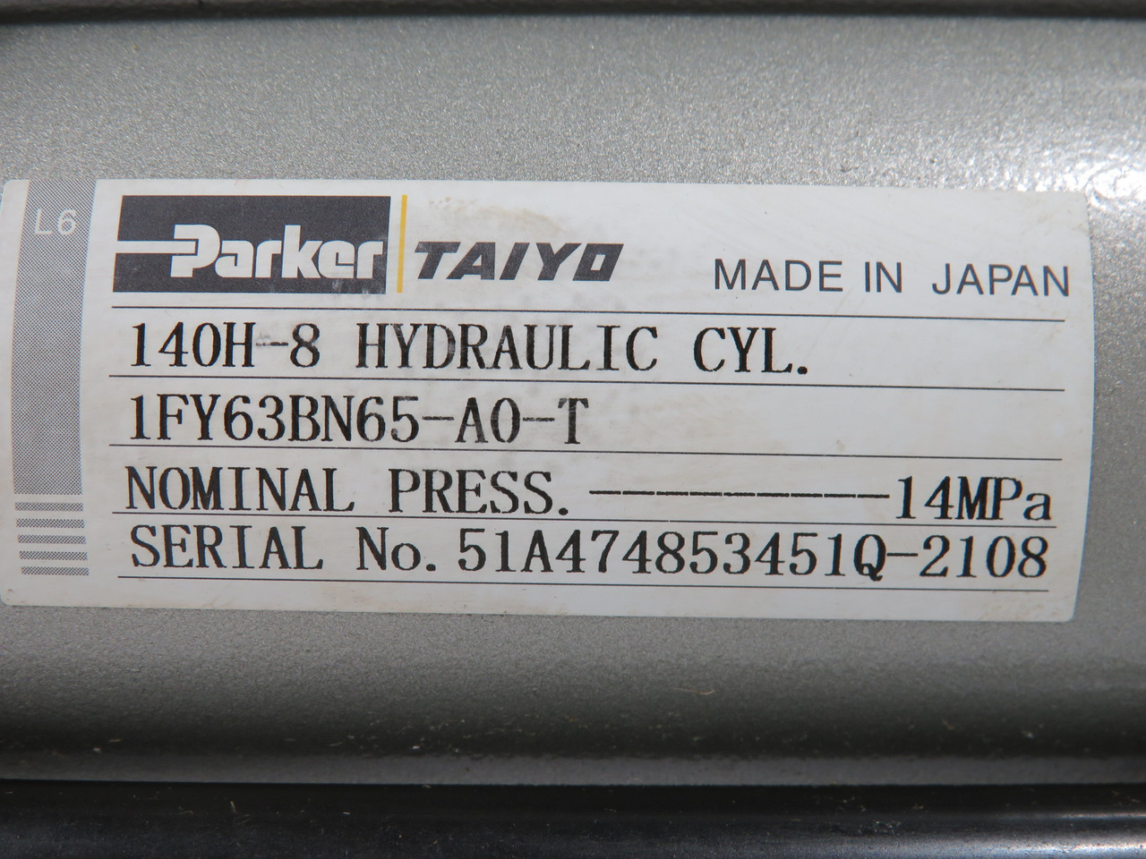 Parker Taiyo 140H-8-1FY63BN65-A0-T Hydraulic Cylinder 63mm Bore SHELF WEAR NOP