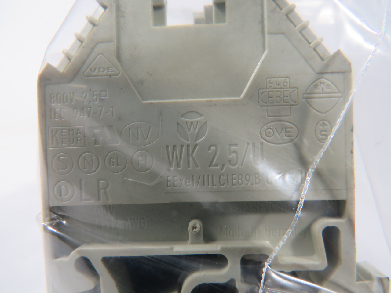 Wieland WK2.5/U Light Gray Terminal Block 800V 24-12AWG Lot of 20 USED