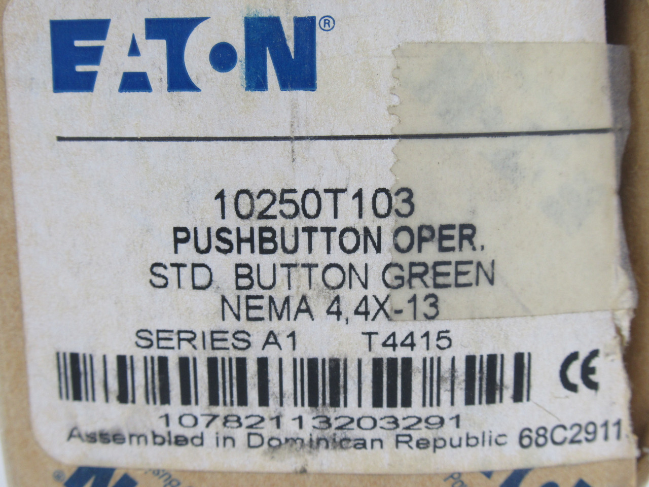 Eaton 10250T103 Momentary Flush Push Button Operator Head GREEN Ser.A1 NEW