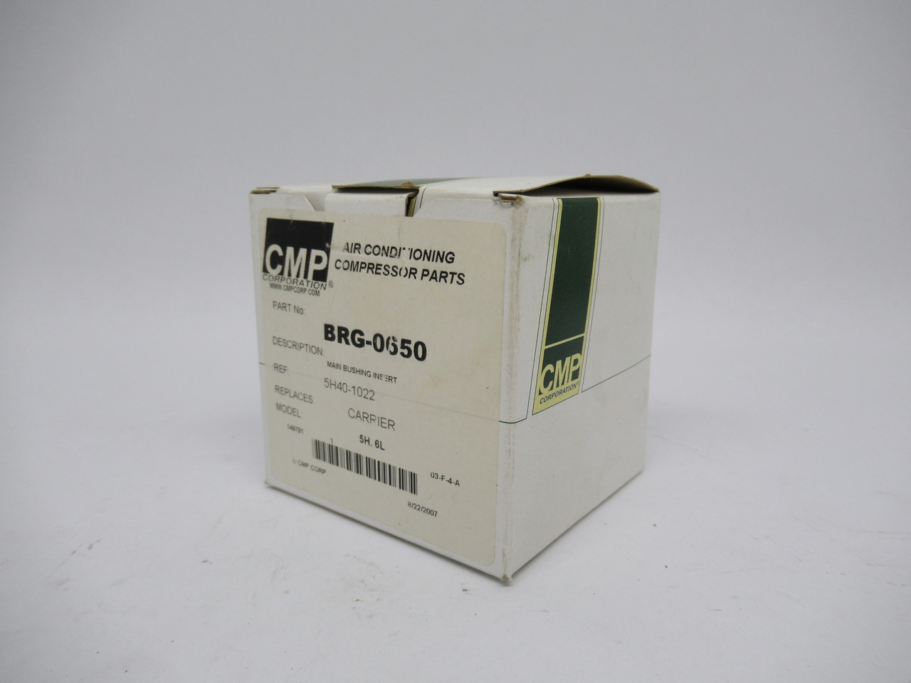 CMP Corporation BRG-0650 Main Bushing Insert Ref 5H40-1022 NEW