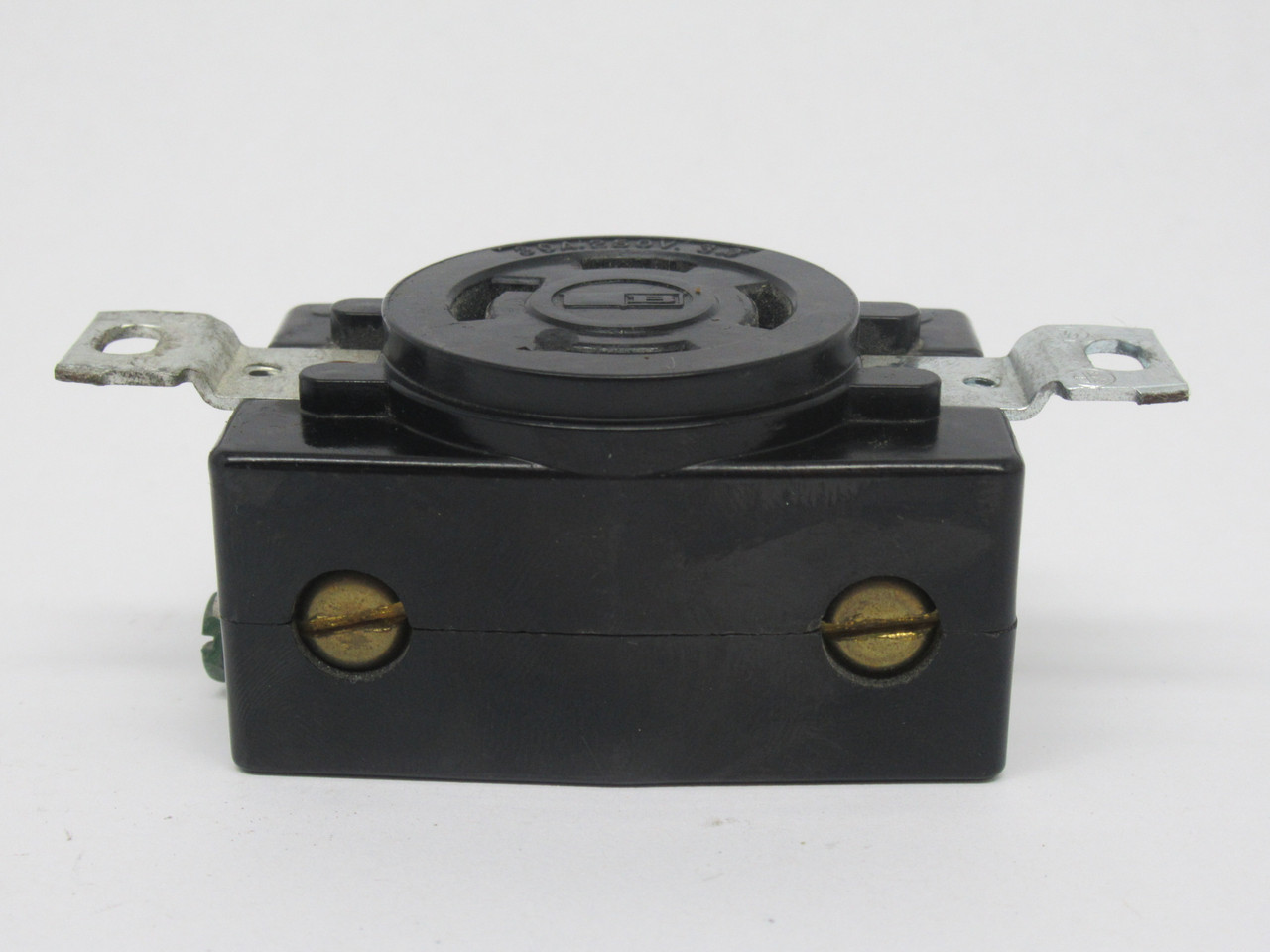 Bryant 3430G Locking Flush Receptacle 30A 250V 4W 3P *MISSING SCREW* USED