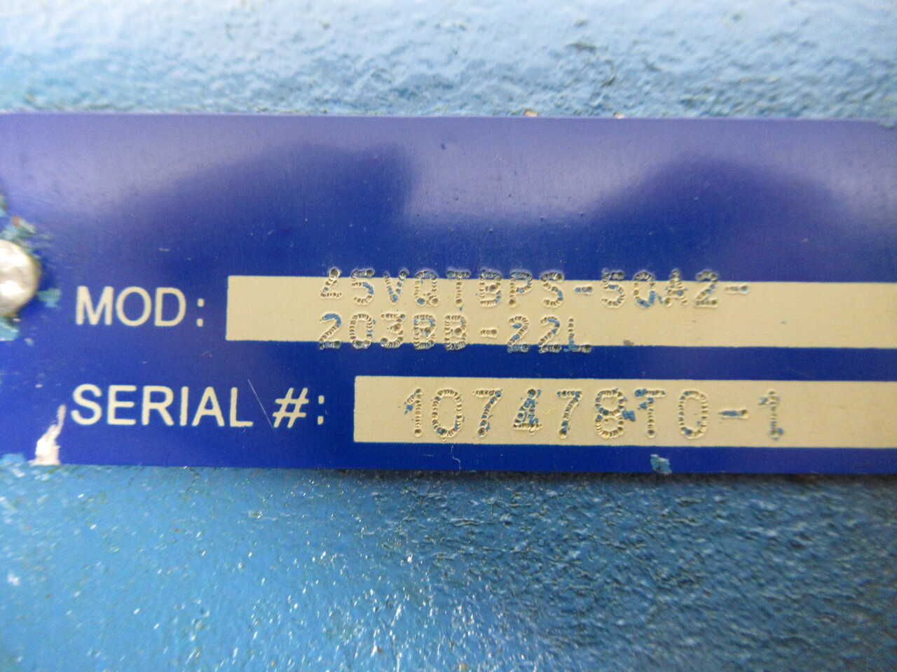 Vickers 25VQTBPS-50A2-203BB-22L Vane Pump Specs Unknown NOP