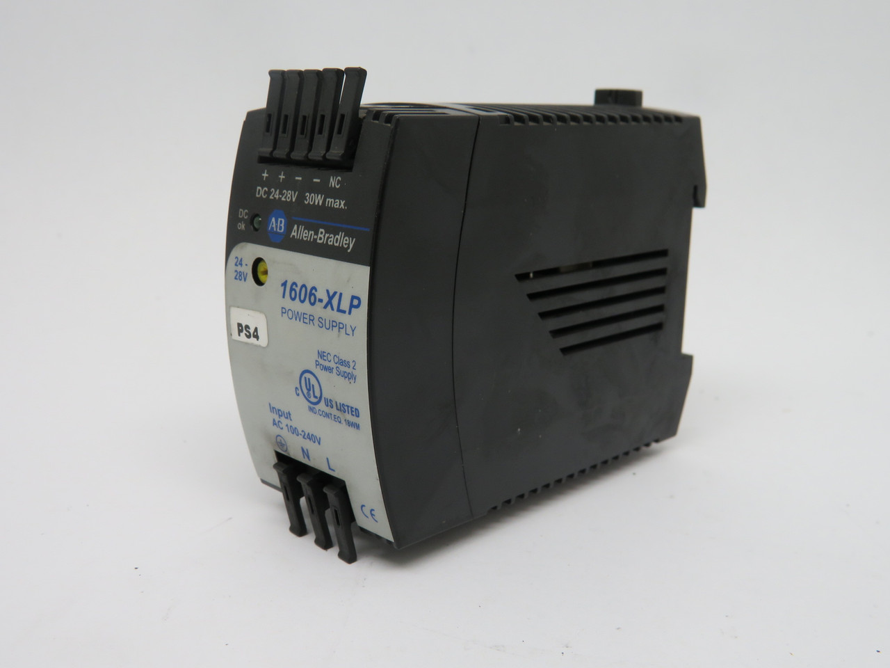 Allen-Bradley 1606-XLP30E Power Supply Module 100-240VAC 0.6A 50/60Hz Ser A USED