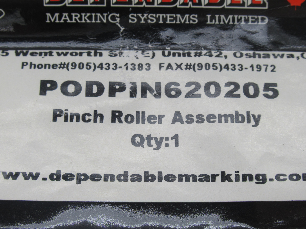 DMS PODPIN620205 Pinch Roller Assembly 1/4" ID 5/8" OD 1-1/2" L NWB