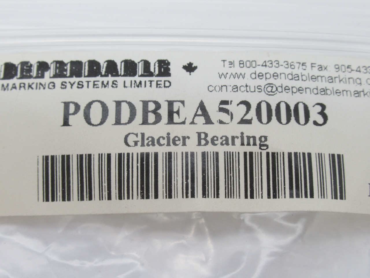 DMS PODBEA520003 Glacier Bearing 5/16" ID 3/8" OD 1/2" W *LOT OF 4* NWB