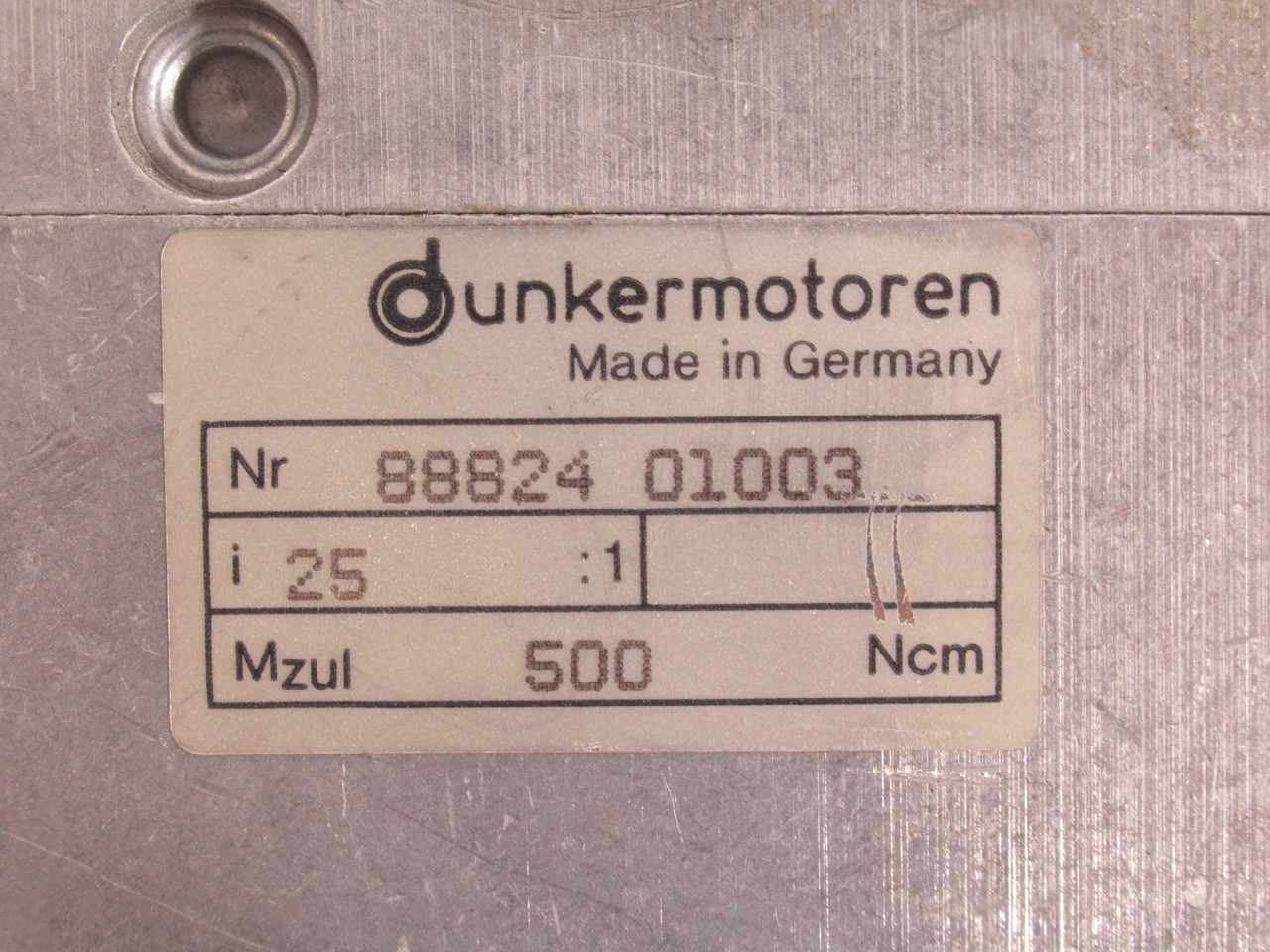 Dunkermotoren DR62.1X60-2 Brush Assembly 48W 2600RPM 380/220V 3P 0.19/0.32A USED